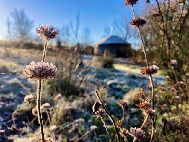 Yurt on an icey morning
