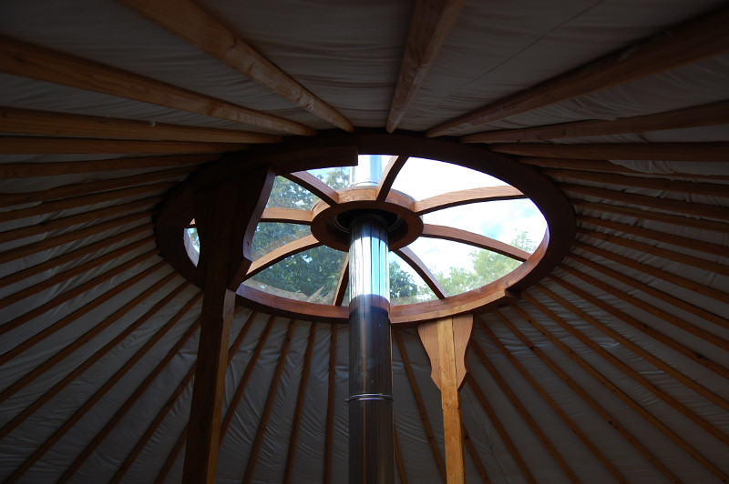 Yurt wheel including large window